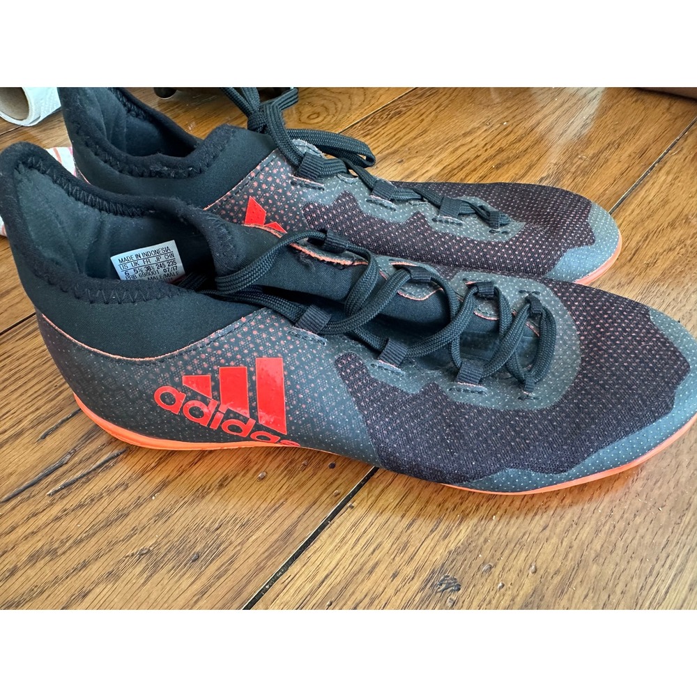 Adidas X Tango 17.3 IN Indoor Soccer Shoes Black Red CG3724 Mens 6 Womens 7